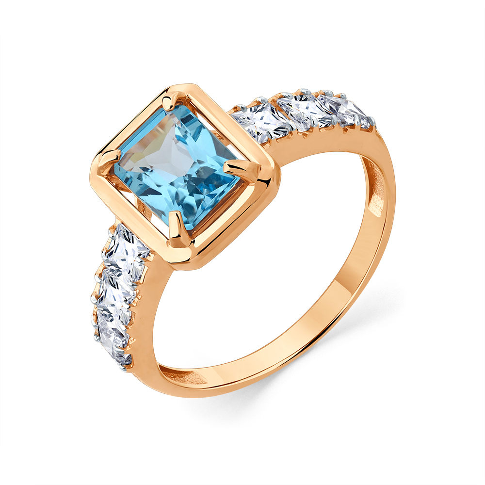 Кольцо из золота с топазом