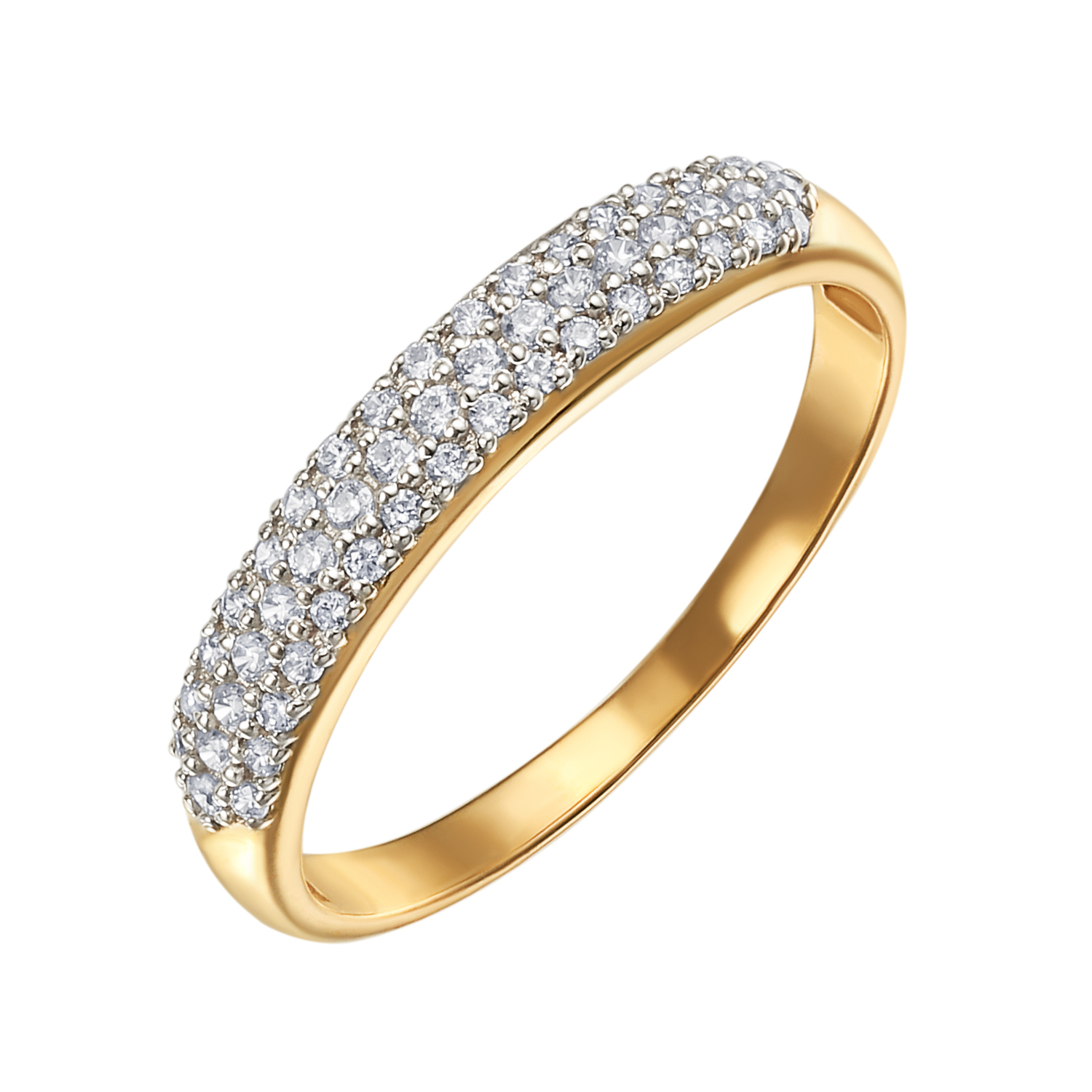 Кольцо из золота с фианитом