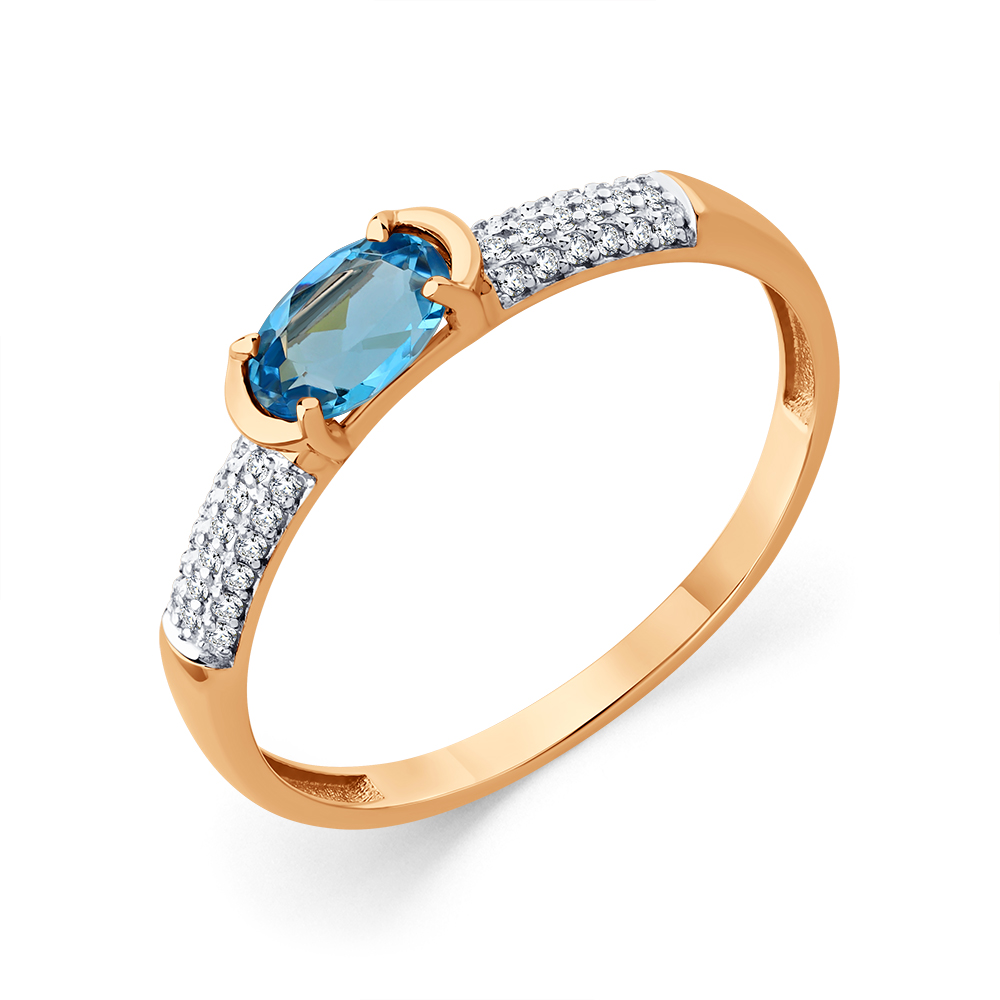 Кольцо из золота с топазом