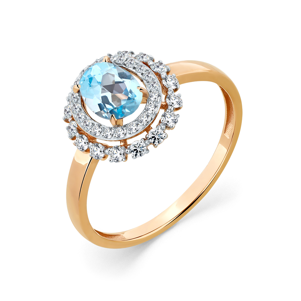 Кольцо из золота с топазом