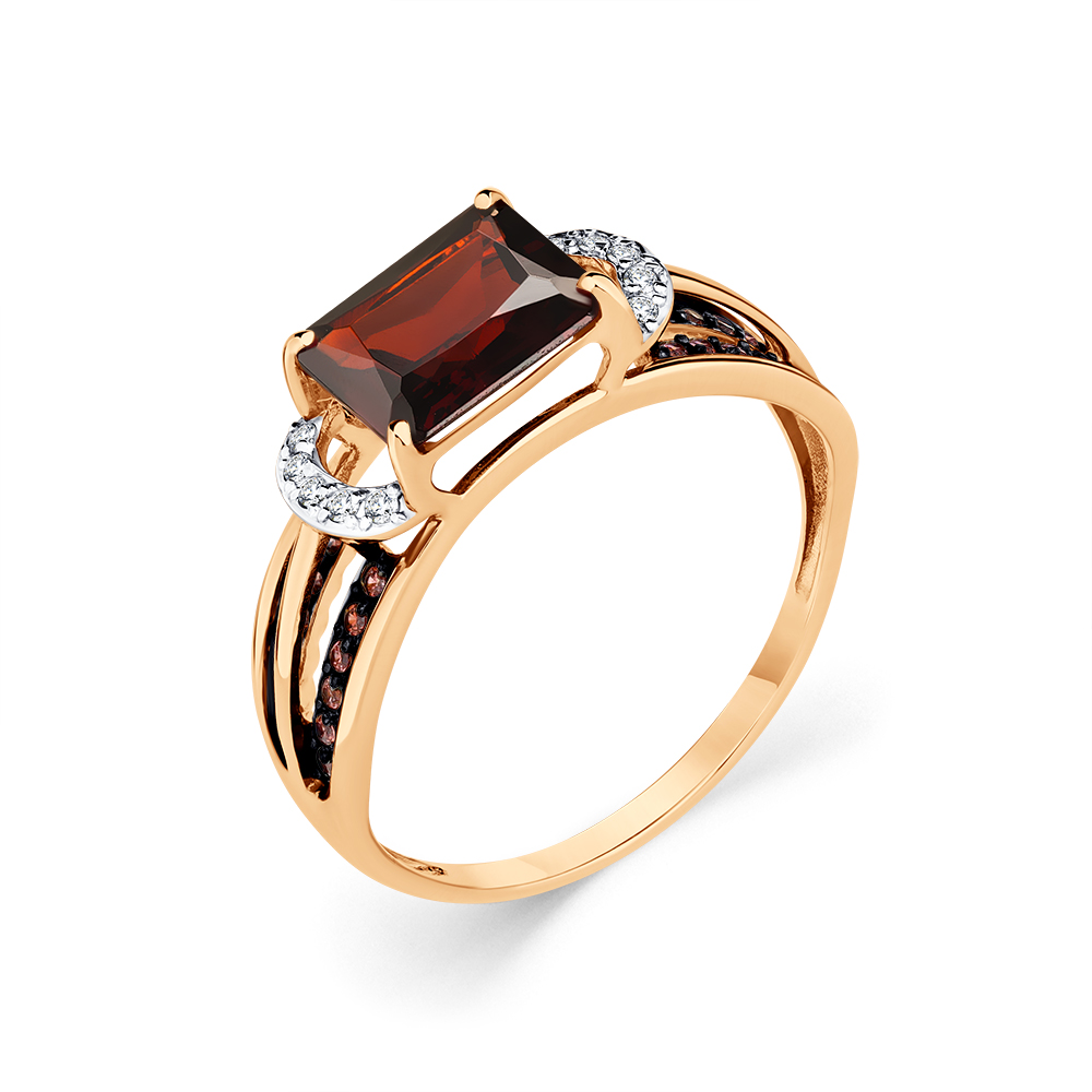 Кольцо из золота с гранатом