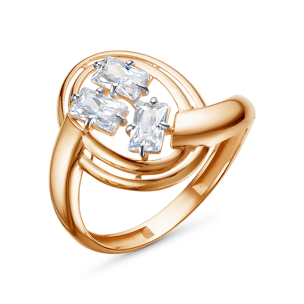 Кольцо из золота с фианитом