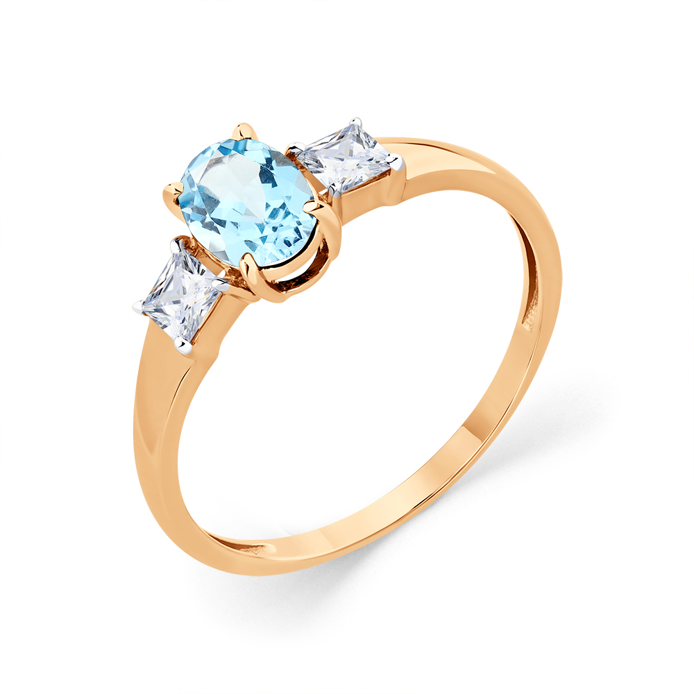 Кольцо из золота с топазом