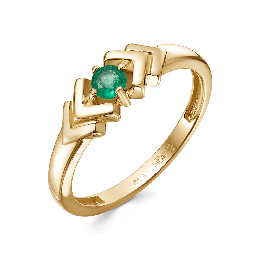 Кольцо из золота с изумрудом