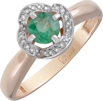 Кольцо из золота с изумрудом