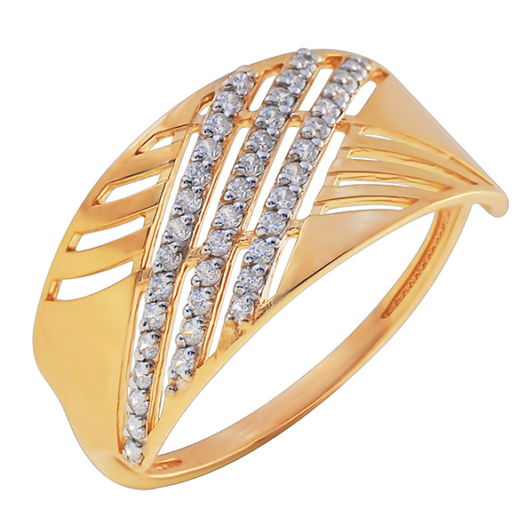 Кольцо из золота с фианитом