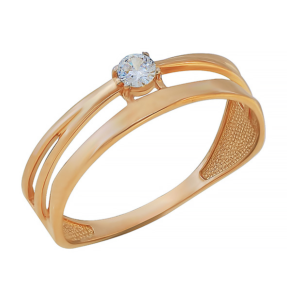 Кольцо из золота с фианитом