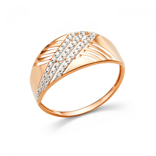 Кольцо из золота с фианитом