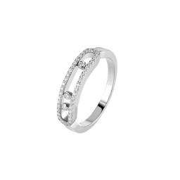 Кольцо из серебра с фианитом