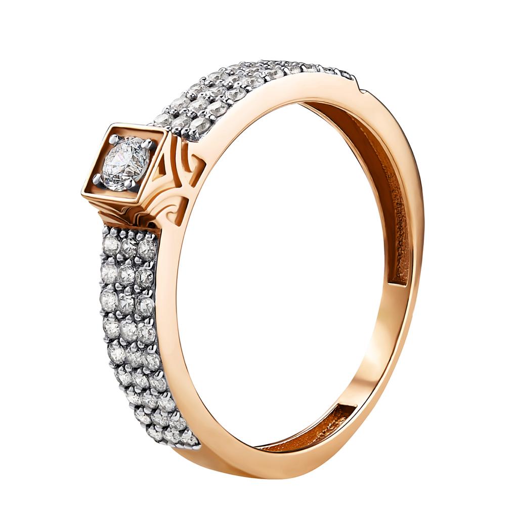 Кольцо из золота с фианитом