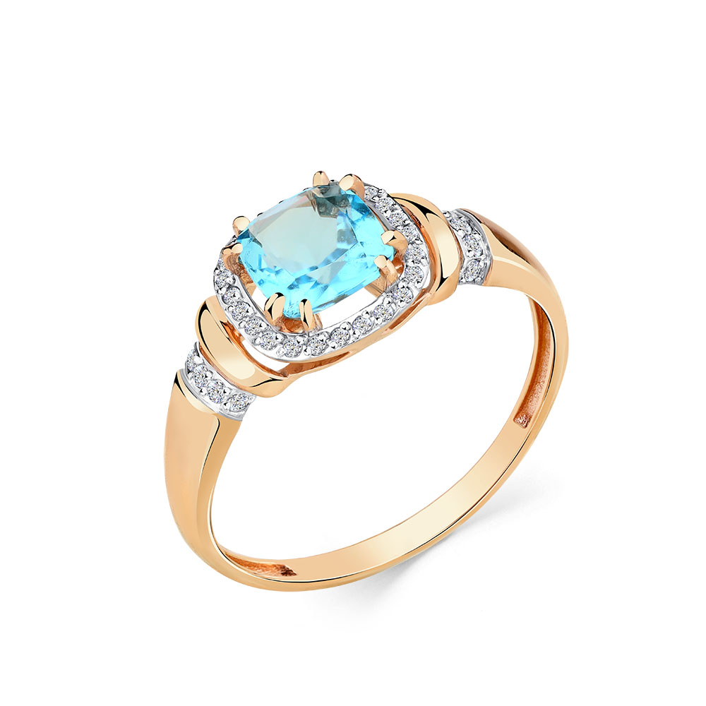 Кольцо из золота с топазом