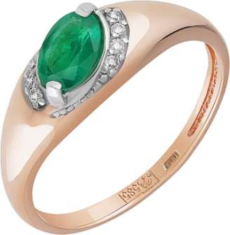 Кольцо из золота с изумрудом