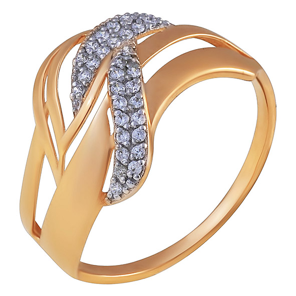 Кольцо из золота с фианитом