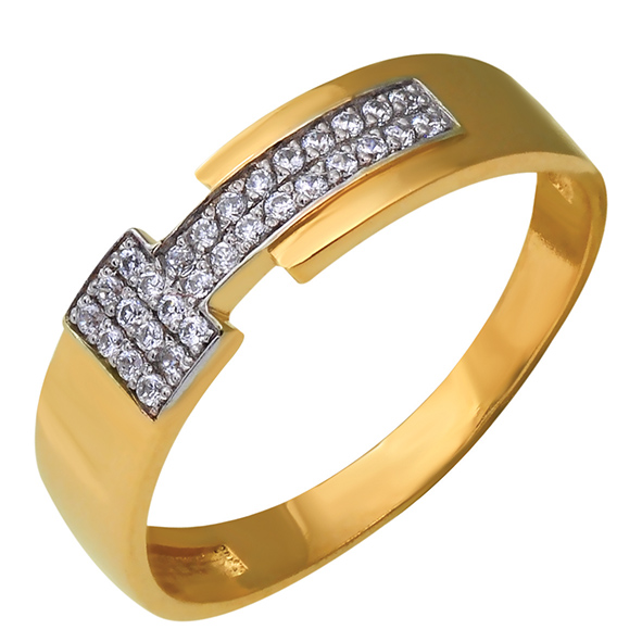 Кольцо из золота с фианитом