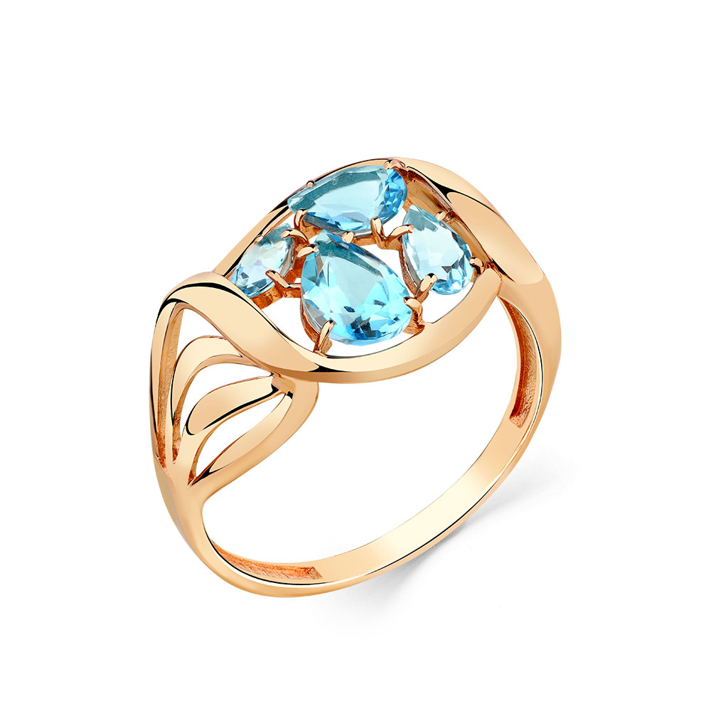 Кольцо из золота с топазом