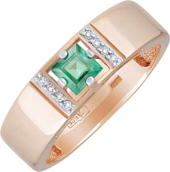 Кольцо из золота с изумрудом