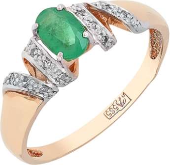 Кольцо из золота с изумрудом