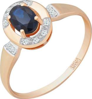 Кольцо из золота с сапфиром