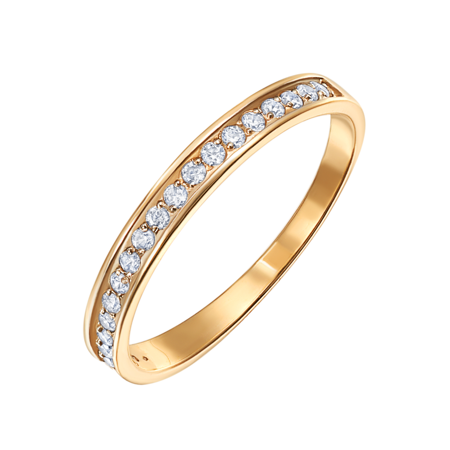 Кольцо из золота с фианитом