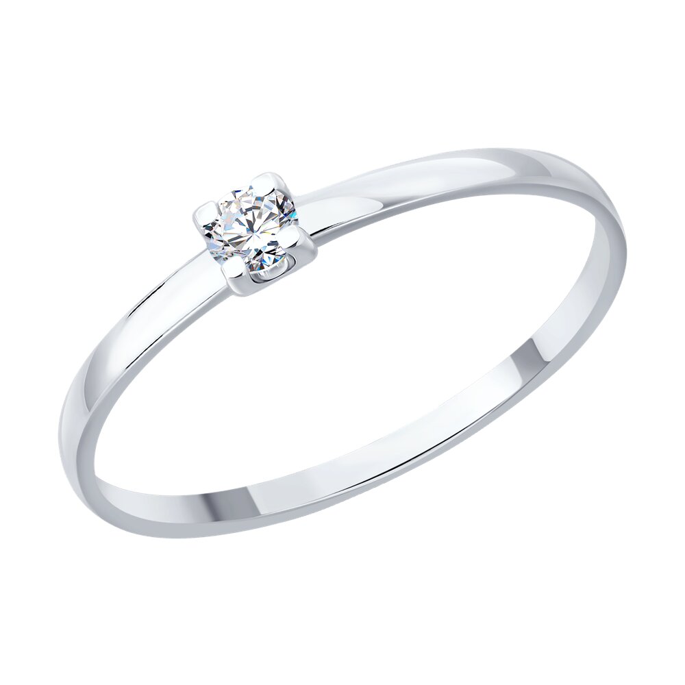 Кольцо из золота с бриллиантом выращенныем