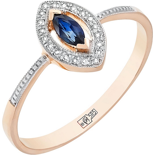 Кольцо из золота с сапфиром