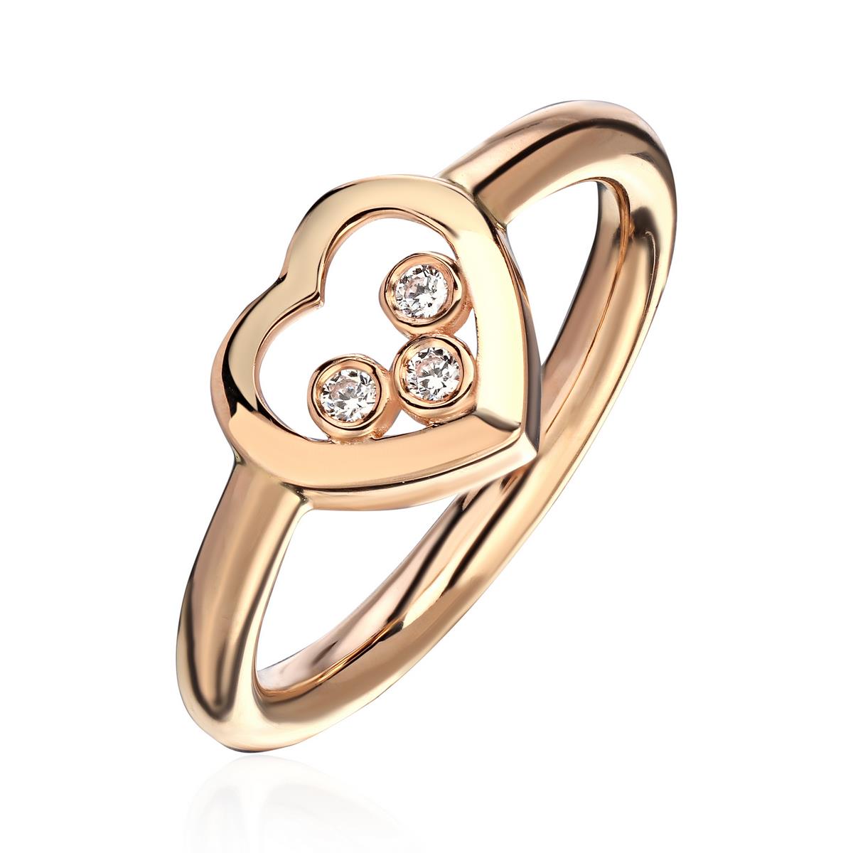 Кольцо из золота с фианитом