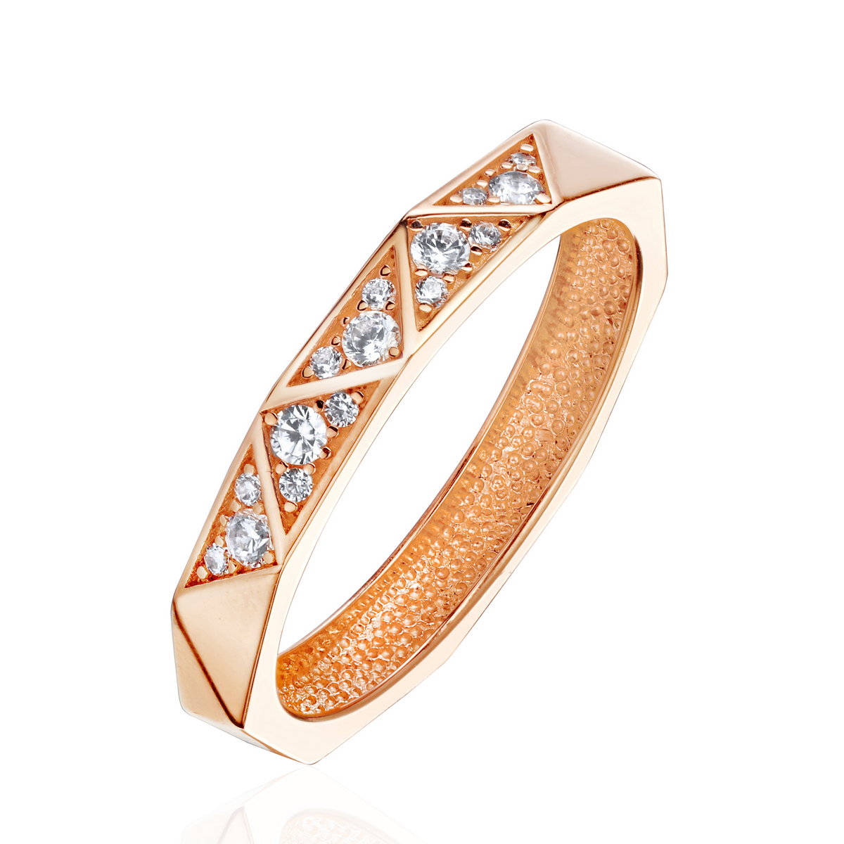 Кольцо из золота с фианитом