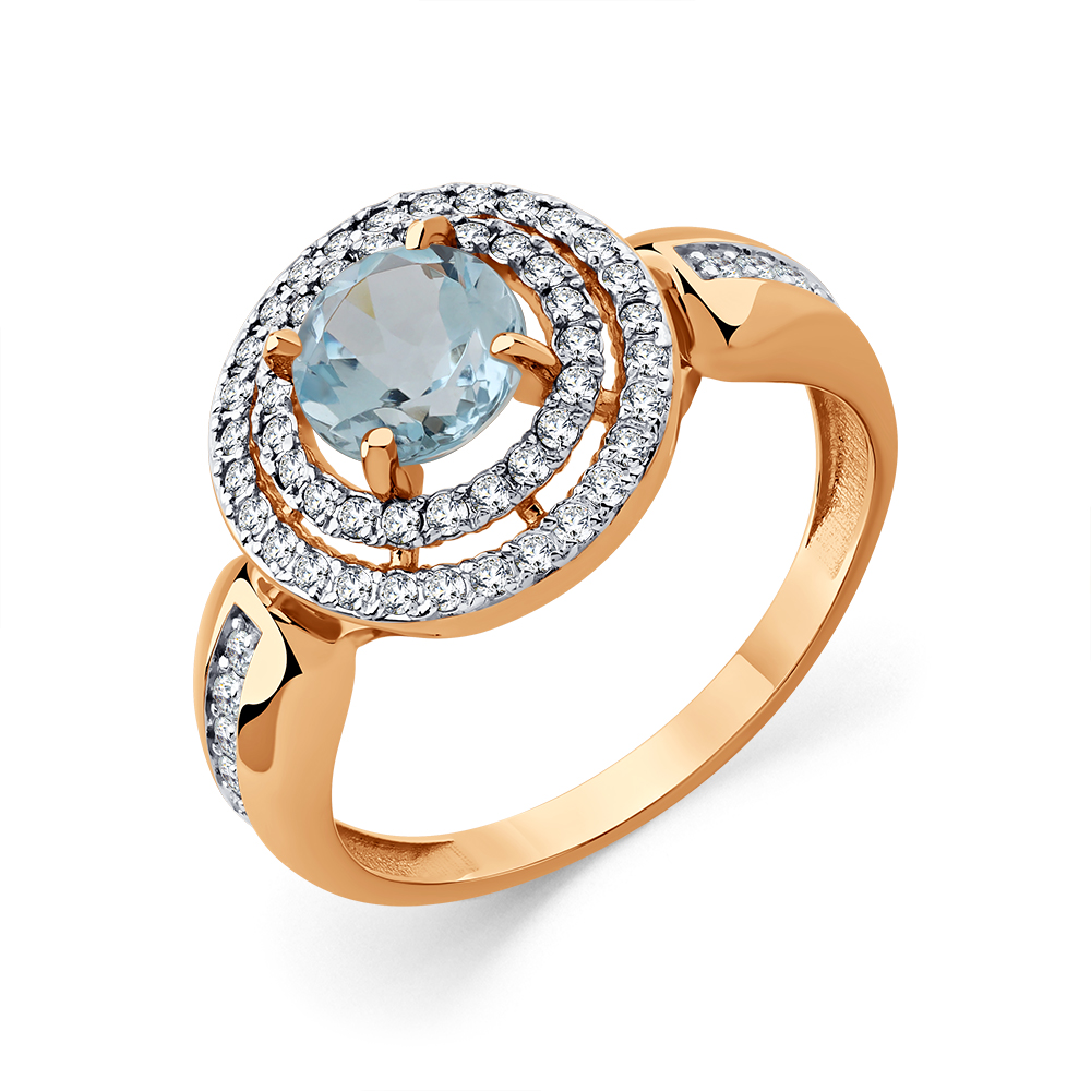 Кольцо из золота с топазом