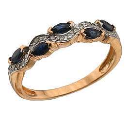 Кольцо из золота с сапфиром