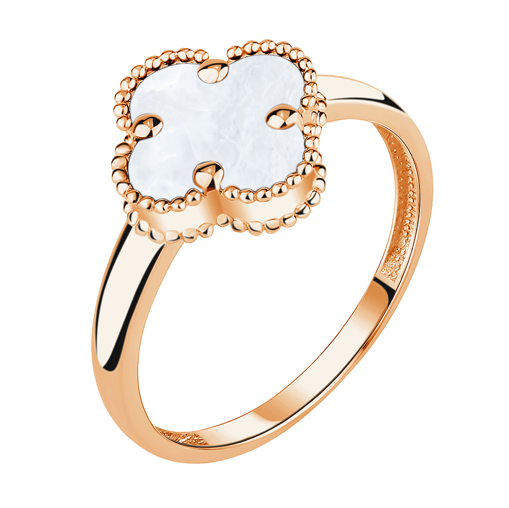 Кольцо из золота с перламутром